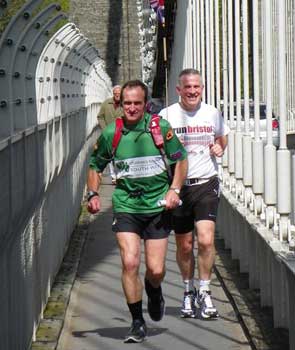 John Reynolds crossing the clifton suspension bridge