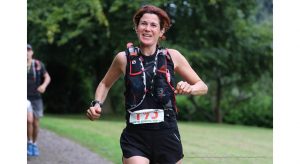 Sarah Cameron wins the 2018 south downs way 100 mile race. 2017 NDW100 photo by StuartMarchPhotography