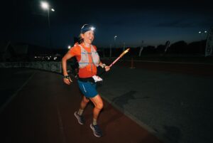 Lucy Gossage running in the South Downs Way 100