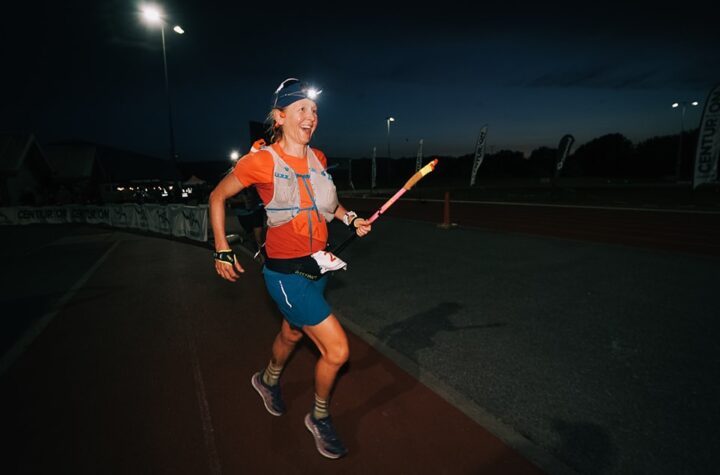Lucy Gossage running in the South Downs Way 100