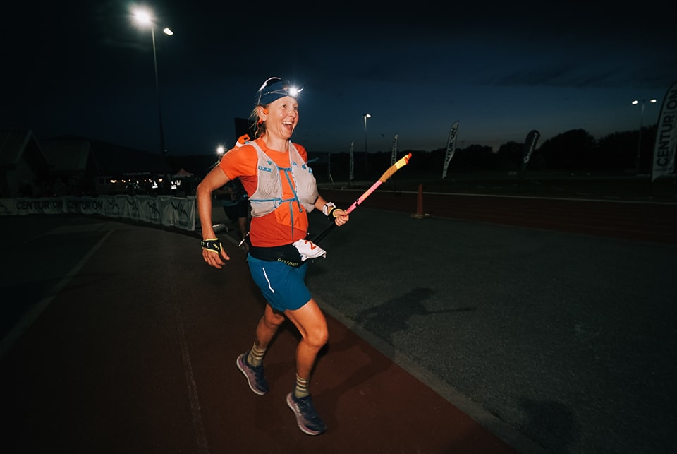 Lucy Gossage running in the South Downs Way 100